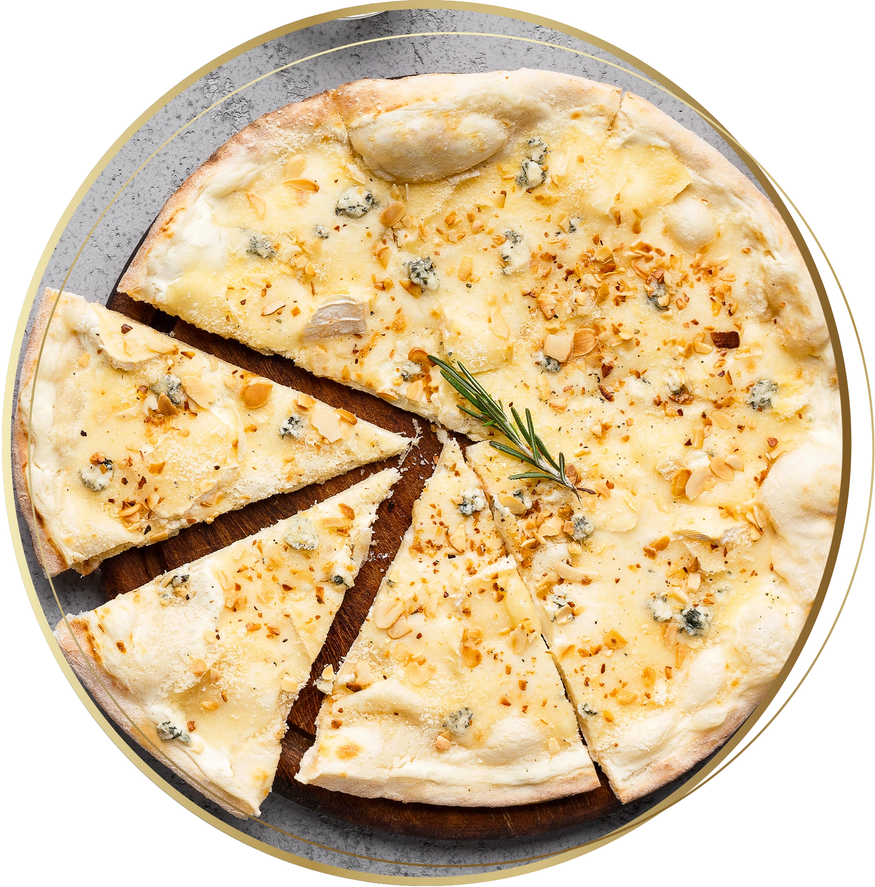 Pizza à la crème fraîche